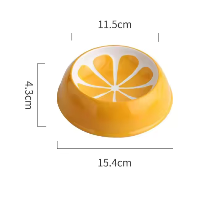 Cuenco de Cerámica en Forma de Fruta Ideal para Mascotas Diseños Bonitos para Perros y Gatos - 1