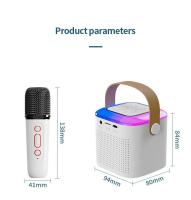Máquina de Karaoke inalámbrica portátil con micrófono Dual, Altavoz Bluetooth PA, sistema KTV DSP, sonido estéreo HIFI, luces LED de colores RGB - details 16