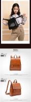 Mochila De Cuero genuino para mujer, bolso de hombro de moda, europeo y americano, de viaje, 2019 - details 2