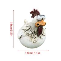 Decoración de valla de pollo divertida para jardín, granja, escultura de gallina, artesanía de arte - details 7