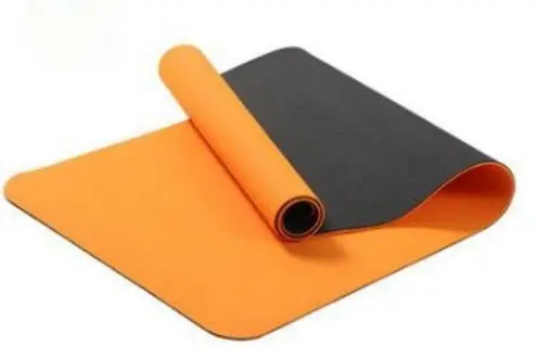 Esterilla de yoga antideslizante y ecológica para yoga, pilates, deportes, gimnasia, fitness, doble capa con coras.183 cm x 61 cm. - 1