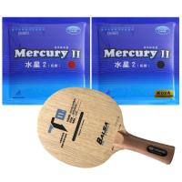 Galaxy YINHE T-11S T11S T 11S hoja de tenis de mesa 2x Mercury II goma con esponja larga Shakehand FL - details 0