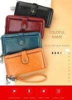 Billeteras largas de piel sintética para mujer, Cartera de marca de alta calidad, monedero clásico con cremallera, a la moda, n - details 0