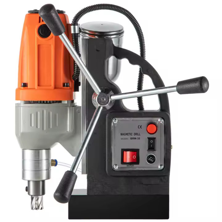 SucceBuy-taladro magnético de 220V-240V, 980W, 680RPM, perforadora de Metal, perforación y roscado de núcleo de 35mm, prensa de taladro de alta potencia - 1