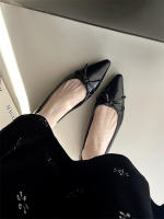 Nuevo arco tacón grueso versátil viajero puntiagudo Mary Jane boca poco profunda viajero versátil zapatos individuales zapatos de mujer - details 7