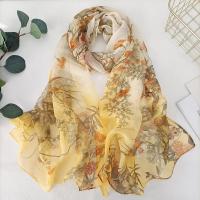 Verde Hierba mujeres elegante gasa Georgette Bandana bufanda verano playa protector solar fino Hijab - details 3