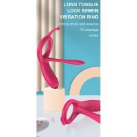 Embalaje privado SEX Vibrador con masajeador de anillo de lengua de manga larga para hombres, estimulación anal del clítoris de 10 frecuencias, juguetes sexuales eróticos para parejas - details 0