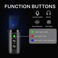 Mini micrófono de condensador USB para grabación de Podcast, juegos, PC, Streaming, portátil, Compatible con iPhone, Youtube, PS4, PS5, Tiktok - details 2