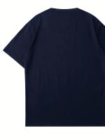 Camiseta de Algodón Puro con Estampado a Rayas Cuello Redondo y Manga Corta - details 9