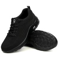 Zapatos de Trabajo para Hombres Cinturón de Aire con Cordón Elástico Material de Cuero - details 3