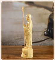 Tallado en madera de Huangyang, estatua del Bodhisattva del rey tibetano Buda, adorno de oficina, nuevo adorno de decoración del hogar de estilo Zen chino - details 6