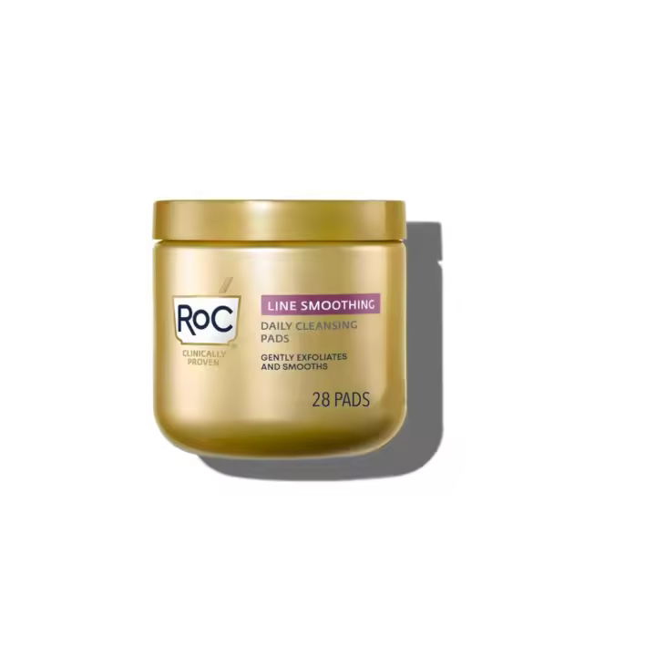 Discos faciales de retexturización diaria RoC, almohadillas exfoliantes para quitar el maquillaje con limpiador acondicionador de la piel, hipoalergénico y sin aceite, - 1