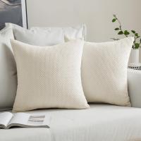 Juego de 2 Fundas suaves granuladas para Cojines Protectores, decoración sólida cuadrada, Almohada de Lanzamiento Poliéster - details 10