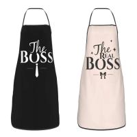 El delantal real mujeres hombres unisex babero pareja cocina tablier cocina chef pintura - details 0
