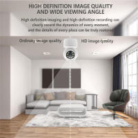 Cámara de vigilancia doméstico interior inalámbrico WIFI Internet remoto inteligente Visión nocturna alarma 360 grados vigilancia - details 2