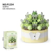 Bloques de Construcción de Cactusas Flor Eterna Bonsái Árbol Jardines Románticos Ladrillos DIY - details 18