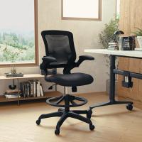 negra, ergonómica, con aro ajustable para los pies y reposabrazos abatibles, 68,58 x 68,58 x 125,73 cm - details 1