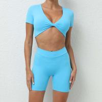 Traje de entrenamiento de yoga para mujer, conjunto de gimnasio, sujetador deportivo, pantalones, ropa deportiva - details 8