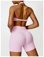 Mujeres Sexy belleza espalda gimnasio correr Push Up Yoga deportes sujetadores transpirable envuelto Yoga deportes sujetadores copa triangular ropa interior femenina - details 2