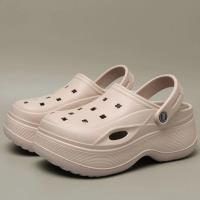 Sandalias de plataforma gruesas huecas para mujer, zuecos de fondo grueso de Eva, zapatillas para mujer, calzado de jardín antideslizante para exteriores, verano 2024 - details 15