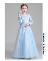 Vestido de tul esponjoso estilo princesa otoñal para niñas, ideal para presentaciones. - details 23