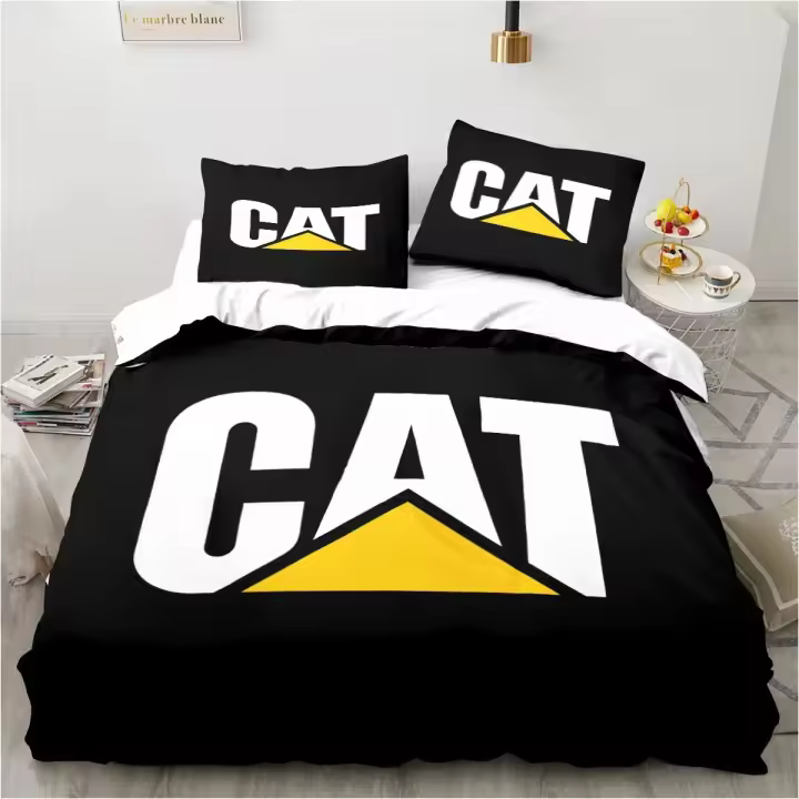 Juego de Ropa de Cama Excavadora CAT Funda de Edredón Comfortable Funda de Almohada - 1