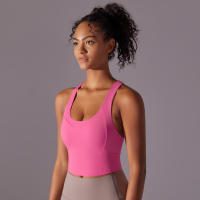 Hamidou-Chaleco de Yoga cruzado en la espalda, ropa interior deportiva sin costuras, Sujetador deportivo de alto impacto, secado rápido, adelgazante - details 9