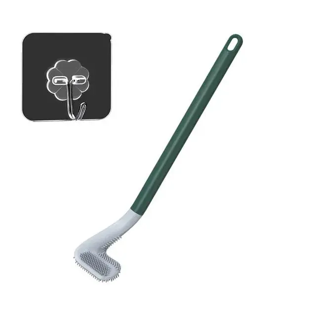 Nueva Cepillo De Inodoro De Silicona Golf Limpieza De Baño Con Mango Largo De Goma Suave Y Secado Rápido Accesorios De Baño - 1
