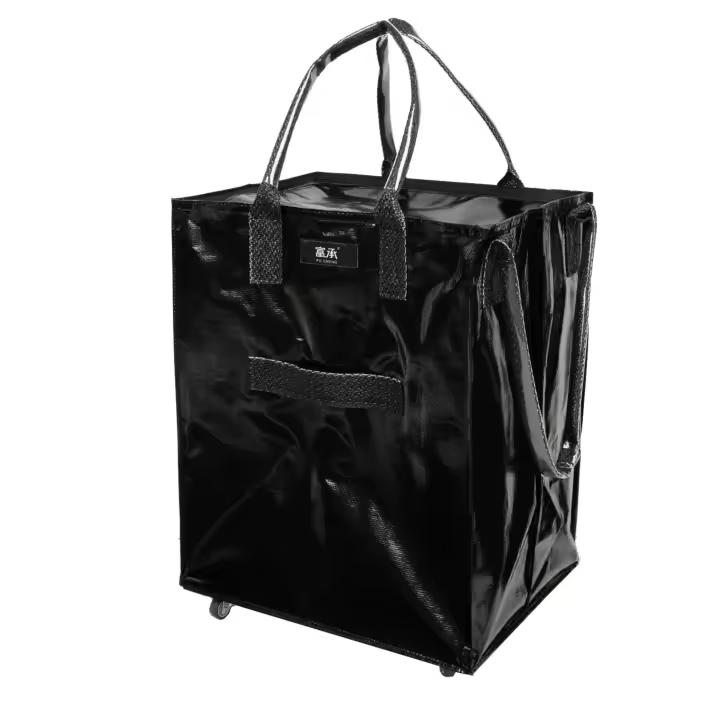 Bolsa de Comestibles Reutilizable con Ruedas, Carrito de la Compra, Bolso con Ruedas, Cierre de Cremallera, Ligero, Lleva Hasta 66 libras, Se Pliega En Plano, Asas Irrompibles - 1