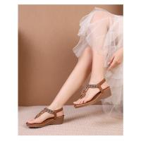 Sandalias Gladiador Mujer con Plataforma |   Zapatos Étnicos Abiertos de Verano 2024, Diseño Elegante para Vacaciones en Playa y Viajes Turísticos - details 13