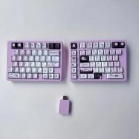 Jin75 Teclado Inalámbrico Modo Único 2.4G Dongle Color Rosa Morado y Negro Teclado Mecánico Personalizable con Intercambio Térmico VIAL Color Rosa Accesorios para Teclado DIY Juego de Teclado. - details 5