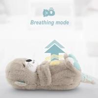 Muñeco De Peluche Bebé Oso Suave Con Música Y Luz Para Compañero De Sueño Soothes Otter Juguetes Para Niños Regalos - details 4