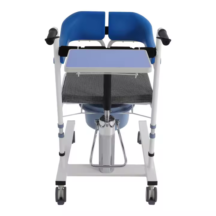 Silla de ruedas hidráulica para elevación de pacientes, silla de transferencia para elevación de pacientes, silla de enfermería de transferencia azul 100 kg/220,46 libras para personas mayores, mujeres embarazadas - 1