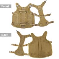 Correas Tácticas Militares Juego de Correa y Collar para Perros Vestido Táctico Grande MOLLE con Bolsas y Bandera - details 3