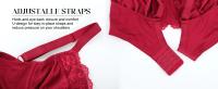 sujetadores con aros para mujer, minimizador Floral de encaje, cobertura completa, sin relleno, sin forro, soporte cómodo para el día a día - details 13