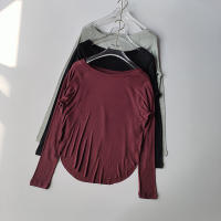 Top de Yoga de Manga Larga para Mujer Ajuste Suelto, Adelgazante, Adecuado para Otoño-Invierno, Deportiva al Aire Libre, Cubierta de Camiseta - details 1