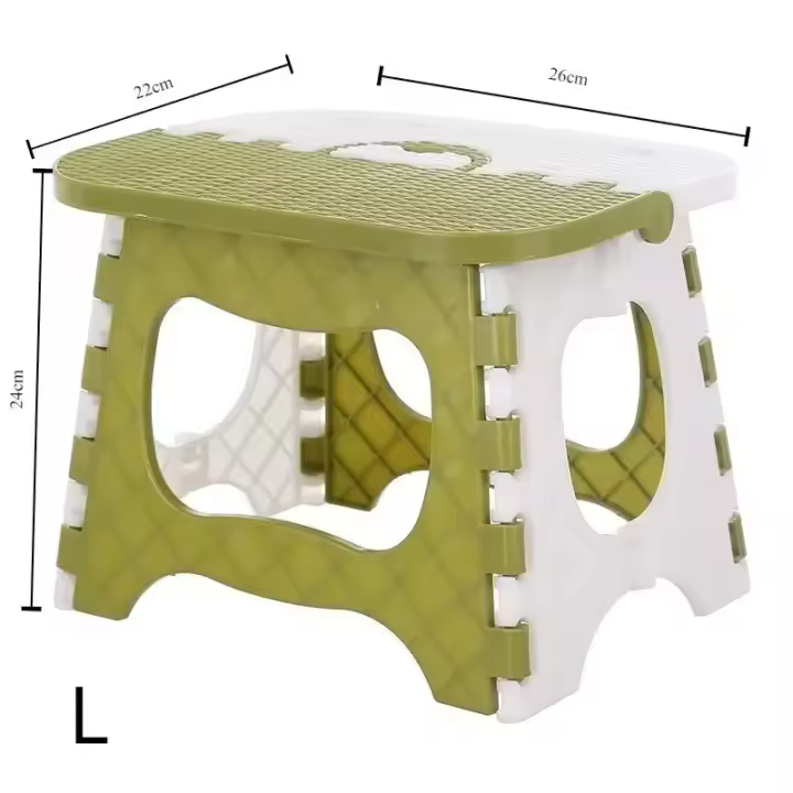 Pequeño Tejido de Bambú Ideal para Baño, Cocina, Jardín, Camping Silla Portátil para Adultos y Niños - 1