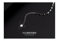 Ficus Tree S Silver Lucky Simple 2022 nueva tendencia tobillera de cuentas redondas ligeras joyería de verano para mujer - details 9