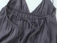 Vestido MIDI sin mangas y espalda descubierta Cuello en V, estilo verano 2025 para mujeres - details 7