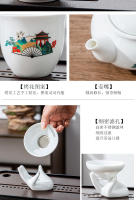 Juego de Kung Fu de Jade gordo de oveja para el hogar, cubierta de té de porcelana blanca Dehua, tazón, tetera, taza de té, caja de regalo de cerámica - details 13