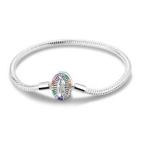 Pulseras de seguridad de corazón de melocotón de Plata de Ley para mujer, dijes colgantes originales, cuentas para joyería - details 4