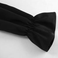 Collar de muñeca Little Primavera Verano Nuevo vestido negro de manga larga con cintura ajustada - details 19