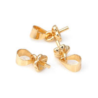 Perlas de latón de alta calidad con baño de oro de 18K, media perforación, para conectar dijes, tapas de perlas, accesorios para la fabricación de joyería DIY para mujeres - details 29