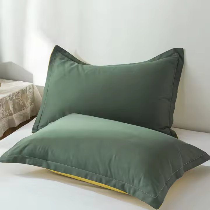 Fundas de almohada de algodón suave y duraderas 2pcs Tamaño 48x74cm Ideal para ropa de cama de dormitorio - 1