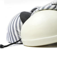 Almohada De Viaje Suave En Forma De U Para Cuello Con Memoria De Espuma Almohadilla De Soporte Para Cervical Uso En Avión Y Hogar - details 10