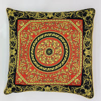 Funda de Almohada de Satén Floral Dorado Vintage de Lujo Patrón Clásico Europeo - details 4