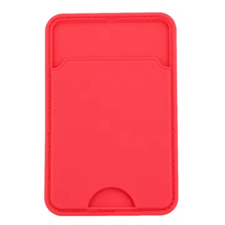 Juego de tarjetero de pasta trasera de TPU, adhesivo antirrobo para teléfono móvil, tarjetero de pasta trasera, funda tipo billetera de Color sólido de 6,2x9,5 CM - 1