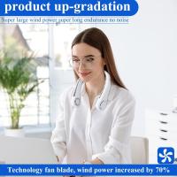 Ventilador de cuello portátil recargable, flujo de aire de 360° ° , 3 velocidades, silencioso y portátil, ideal para dormitorio, exteriores y oficina (blanco) - details 3