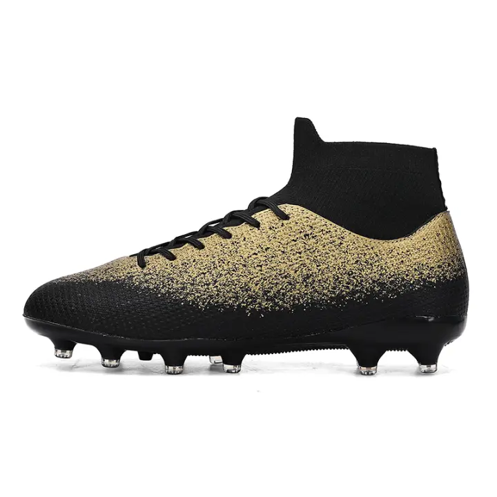 Zapatos de Fútbol de Cuero de Alta Pendiente Zapatos de Entrenamiento al Aire Libre Antideslizantes con Forro de Cuero Zapatos de Fútbol para Jóvenes Material de Suela de Goma Natural - 1