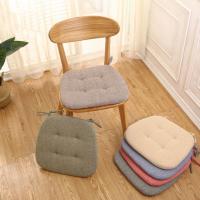 Cojín de algodón suave para el aula, almohadilla relajante para silla, Color sólido, ramio, para el hogar - details 4
